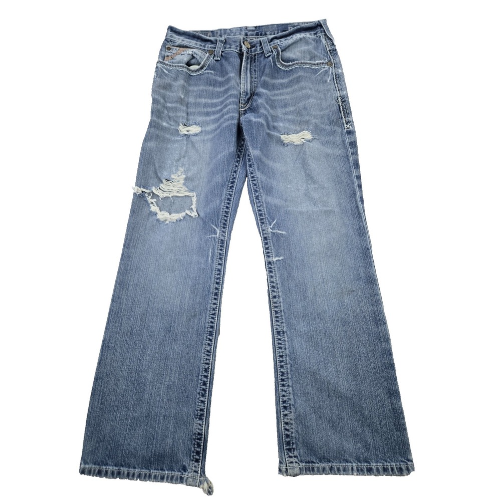 Ariat M4 Blue Jeans Mens Size 33 x 30 Low Rise Boot Cut Western Cowboy Denim